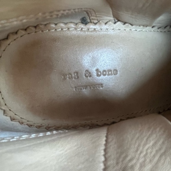 Rag & Bone Margot Suede Ankle Boots Beige Womens size Euro 38 US 7.5 Western - Picture 9 of 12